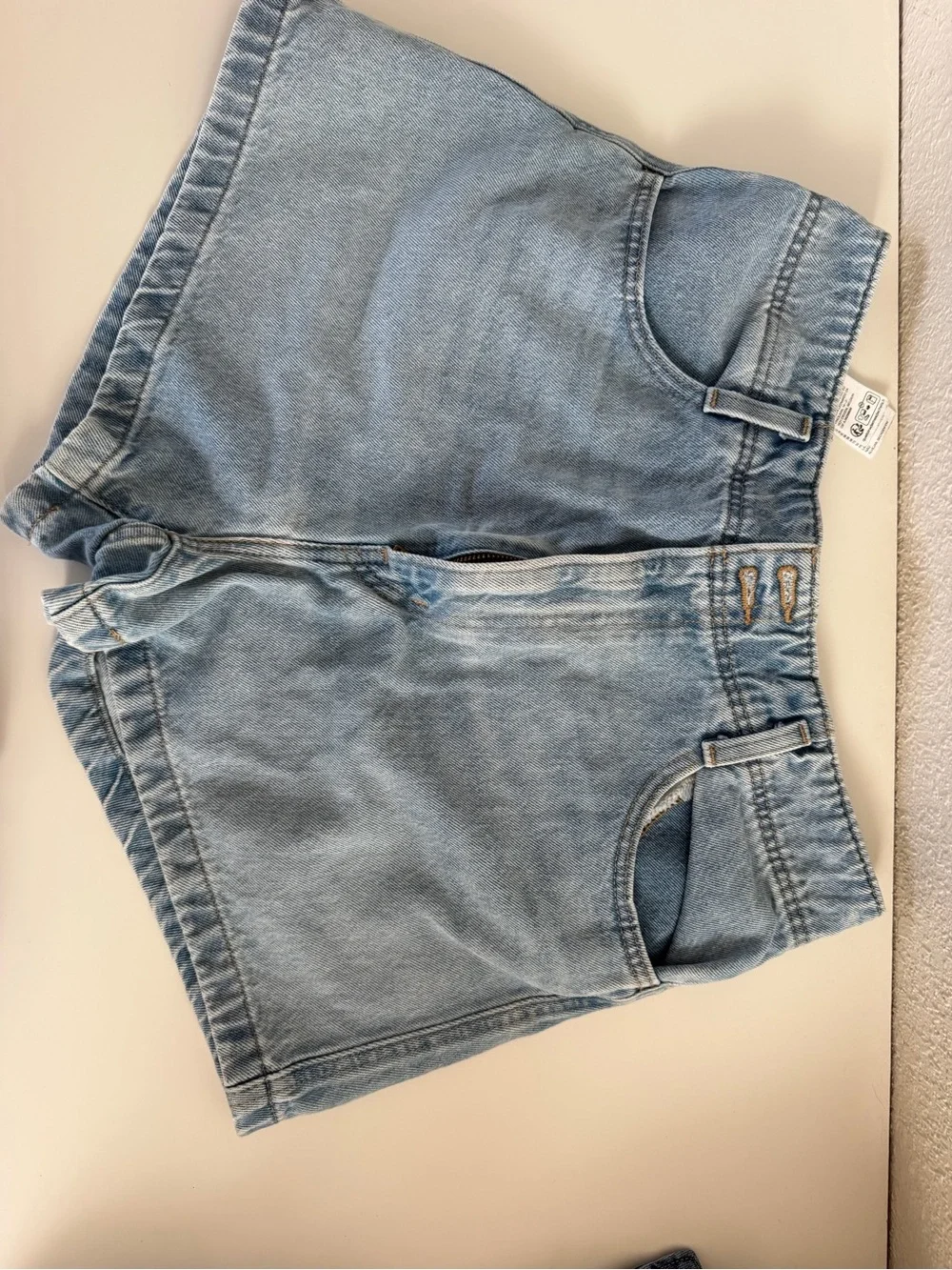 Levi's Light Blue High Waist Denim Shorts